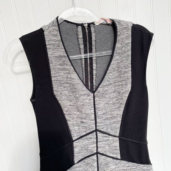 Rebecca Taylor Melange Knit Dress Grey Black Medium - Picture 7 of 9